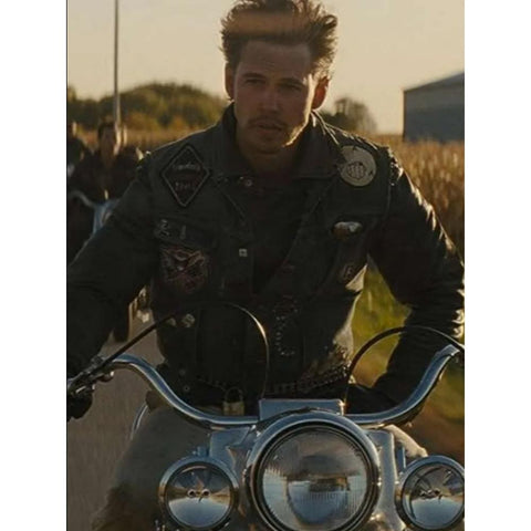 Bikeriders Austin Butler Black Biker Leather Jacket