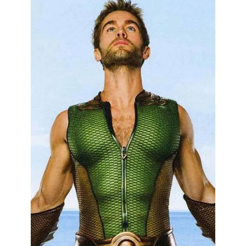 Chace Crawford The Boys Green Leather Vest