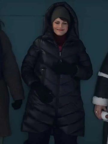 Carla Gugino Black Puffer Jacket