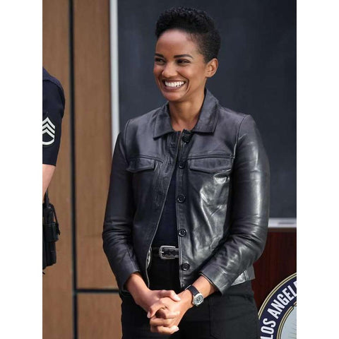 Nyla Harper Actress Black Leather Jacket