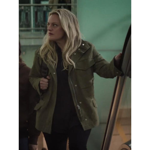 Elisabeth Moss New Series Green Cotton Jacket