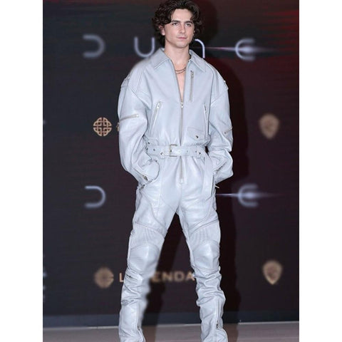 Timothée Chalamet Leather Jumpsuit