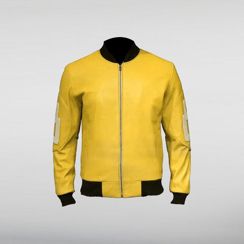 Unisex 8 Ball Yellow Bomber Jacket