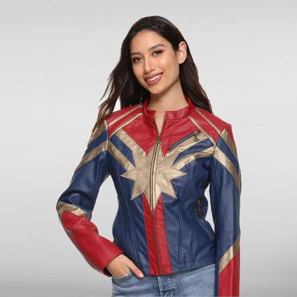 Captain Marvel Star Leather Jacket