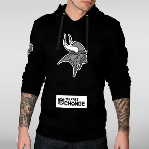 Vikings Inspire Change Black Hoodie