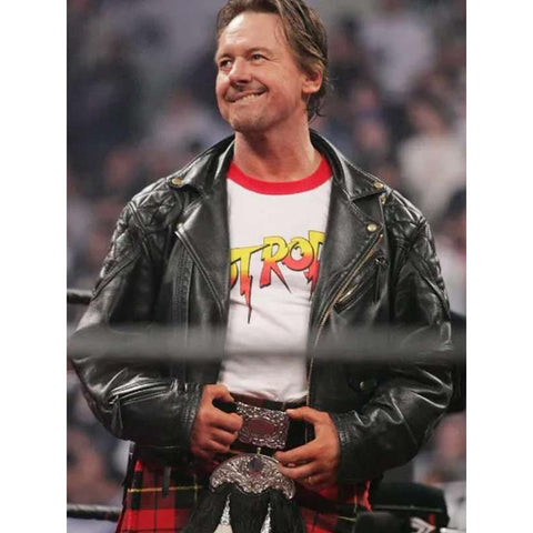 Roddy Piper Wwe Black Leather Jacket