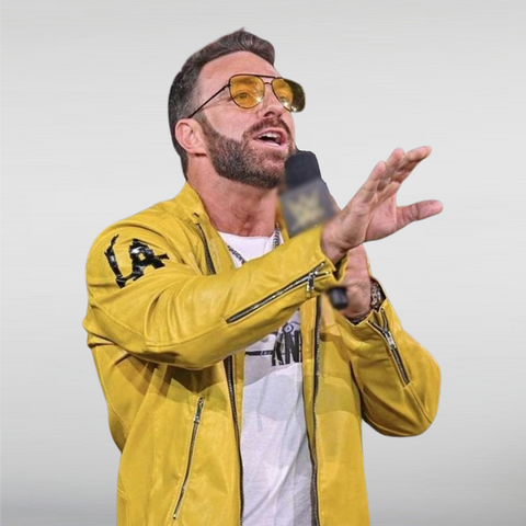 Wwe La Knight Yellow Leather Jacket