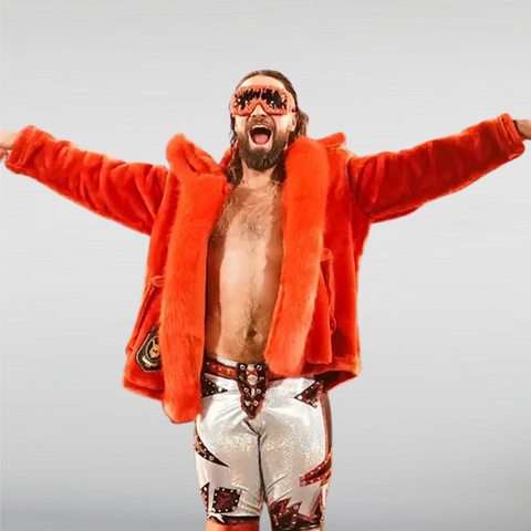 Wwe Raw Seth Rollins Red Fur Jacket