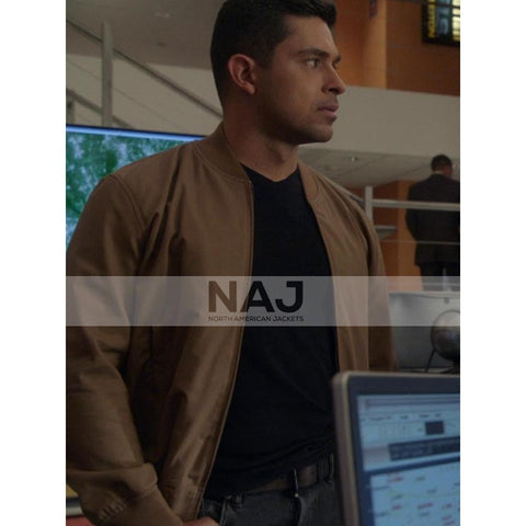 Wilmer Valderrama Brown Bomber Jacket