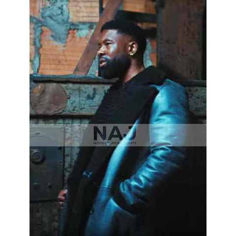 Trevante Rhodes 2024 Mea Culpa Shearling Leather Coat