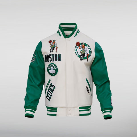 Boston Celtics Varsity Cream Jacket