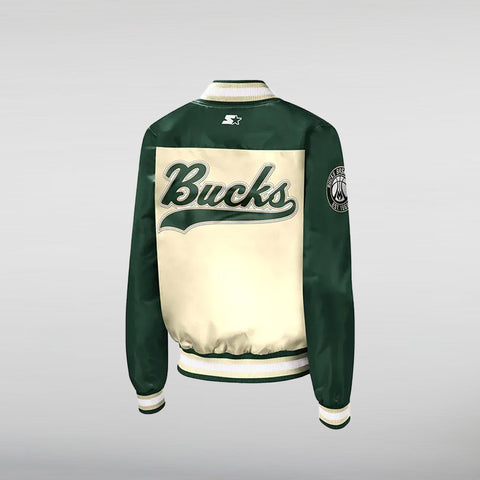 R. Brown Milwaukee Bucks Lettermen Jacket Back