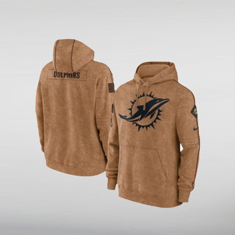  Dolphins Salute To Service Fleece Hoodie