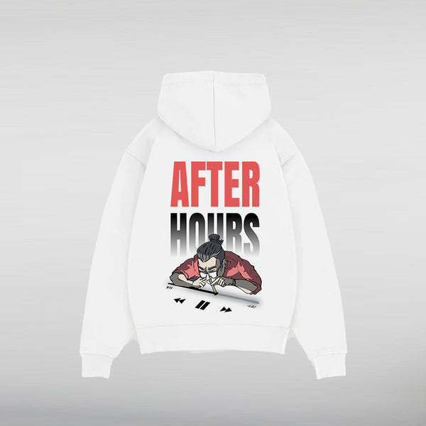 After Hours White Hoodie back