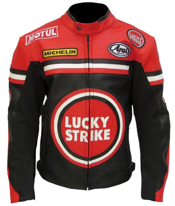 Lucky Strike Leather Motorcycle Jacket