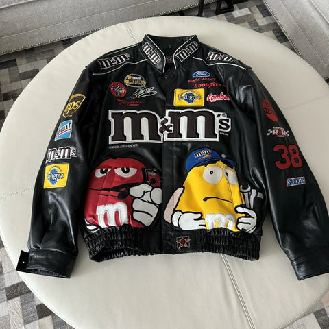 M&m Nascar Leather Jacket