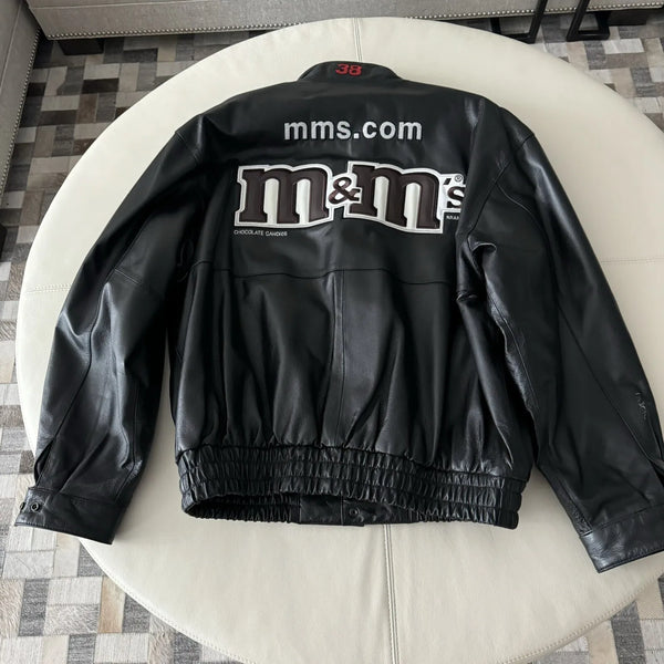 M&m Nascar Leather Jacket