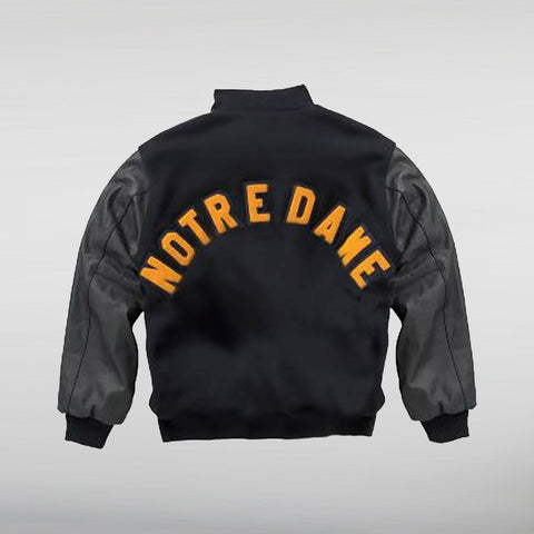 Rudy Ruettiger Notre Dame Irish Bomber Jacket Back