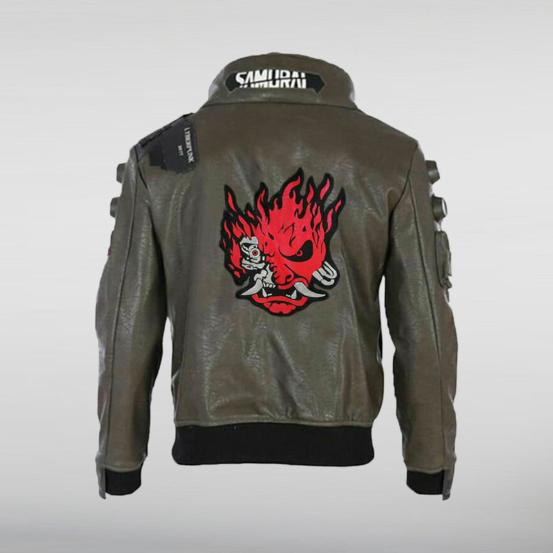 Cyberpunk Samurai Leather Jacket