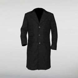 Thomas Shelby Peaky Blinders Black Wool Coat