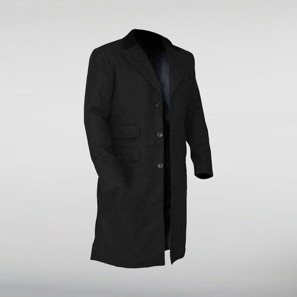 Thomas Shelby Peaky Blinders Black Long Wool Coat