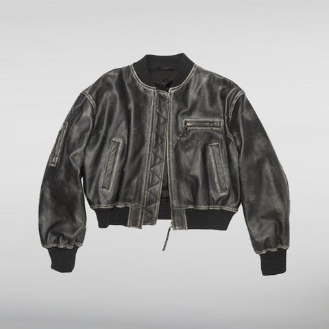 Ursula Corbero Leather Bomber Jacket 