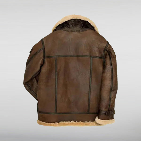 B3 Aviator Brown Leather Jacket