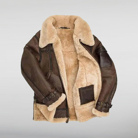 B3 Aviator Brown Leather Jacket