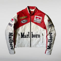 Marlboro Racing White Leather Jacket