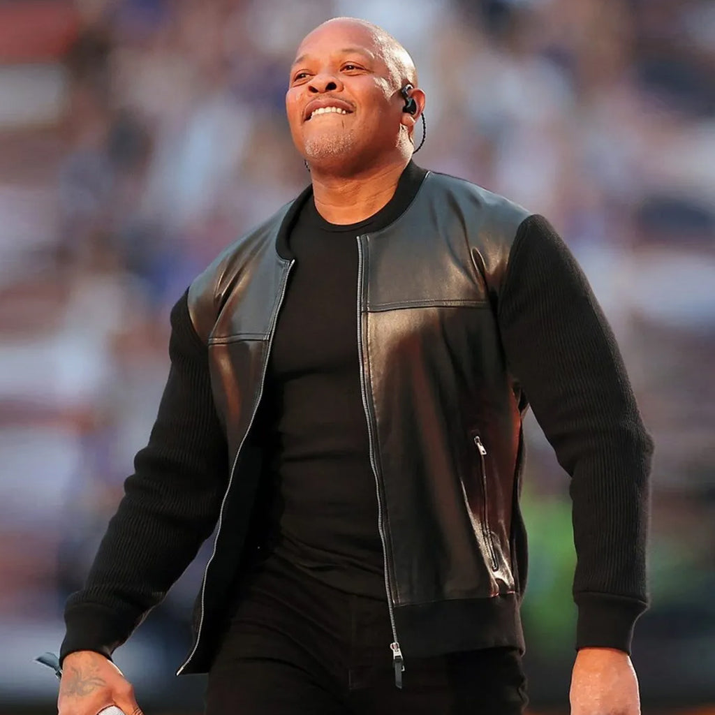 Super Bowl Halftime Dr Dre Leather Bomber Jacket