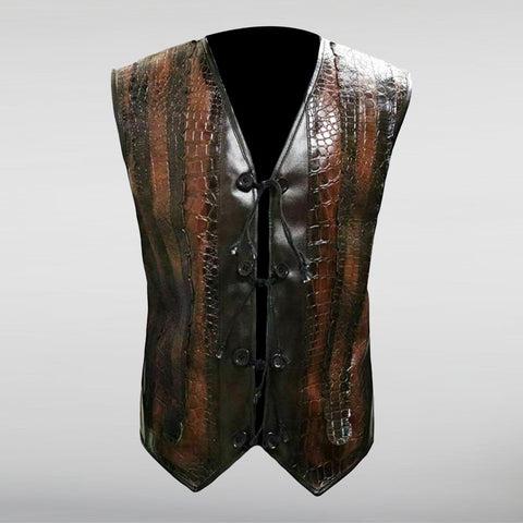 Mick Crocodile Dundee Brown Vest