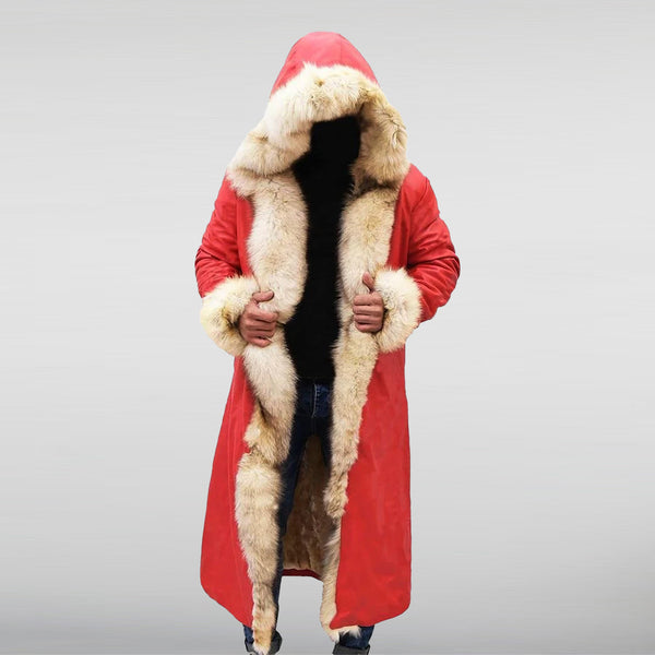 Christmas Santa Claus Leather Coat