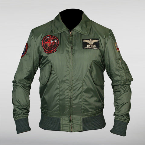  Top Gun Green Parachute Jacket