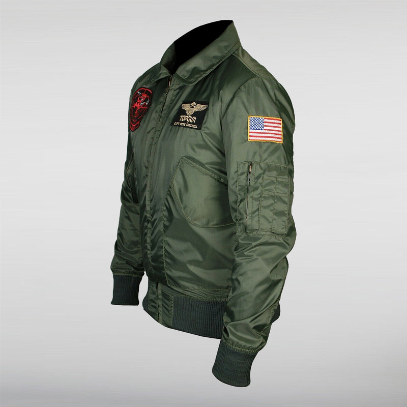  Top Gun Green Parachute Jacket